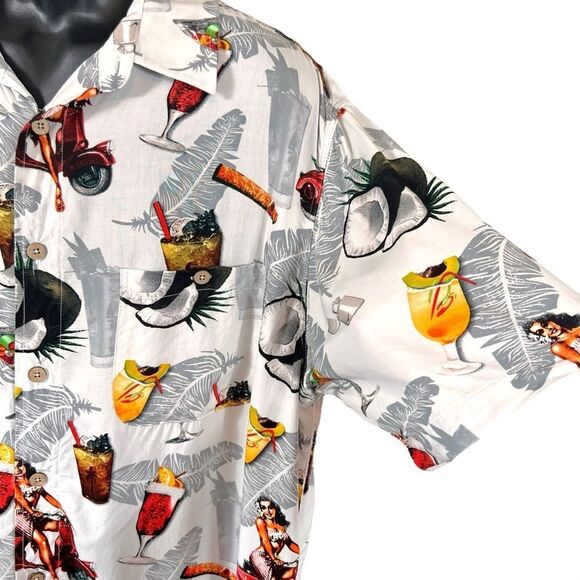 Vintage Junction West Retro Pin Up Hawaiian Shirt - Picture 4 of 13